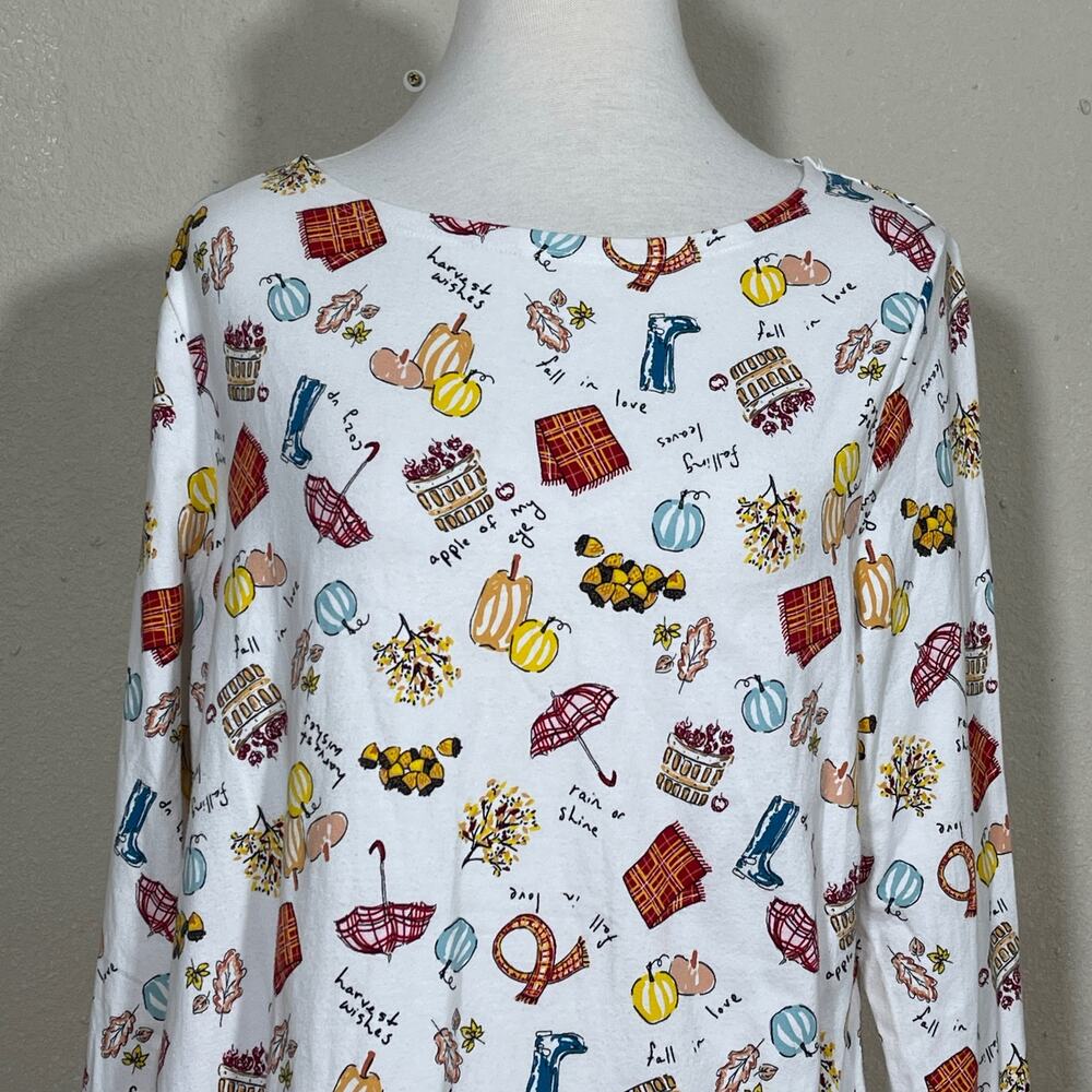 Talbots SZ 1X fall shirt - Picture 2 of 7